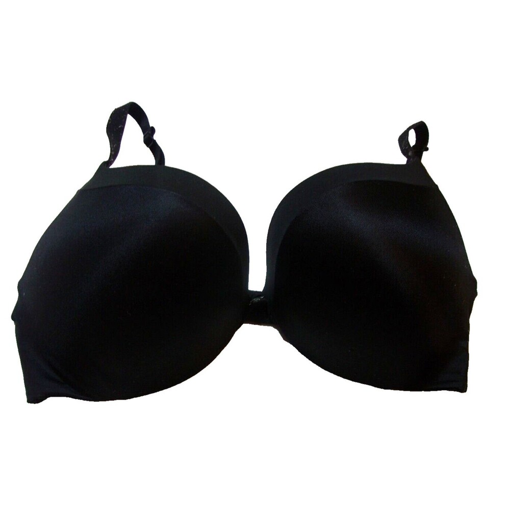 Victoria's Secret Black Push Up Underwire Bra Sze 32D 32 D Charm